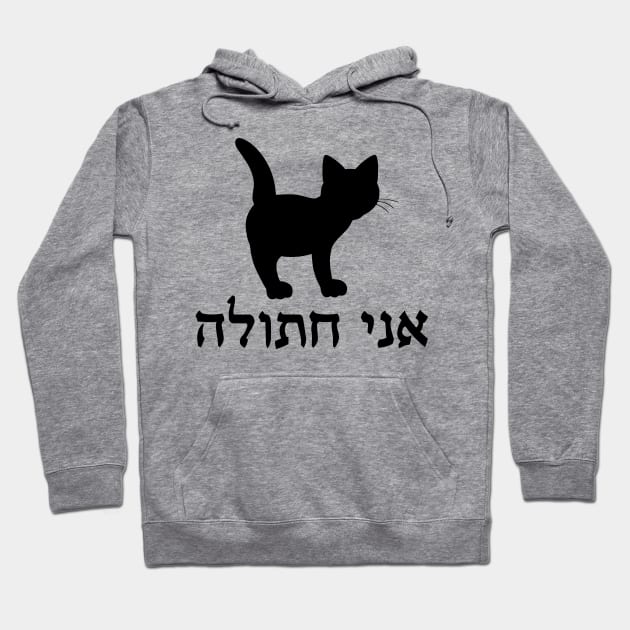 I'm A Cat (Hebrew, Feminine) Hoodie by dikleyt